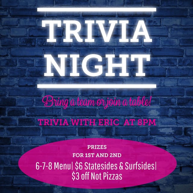 Team Trivia Every Thursday