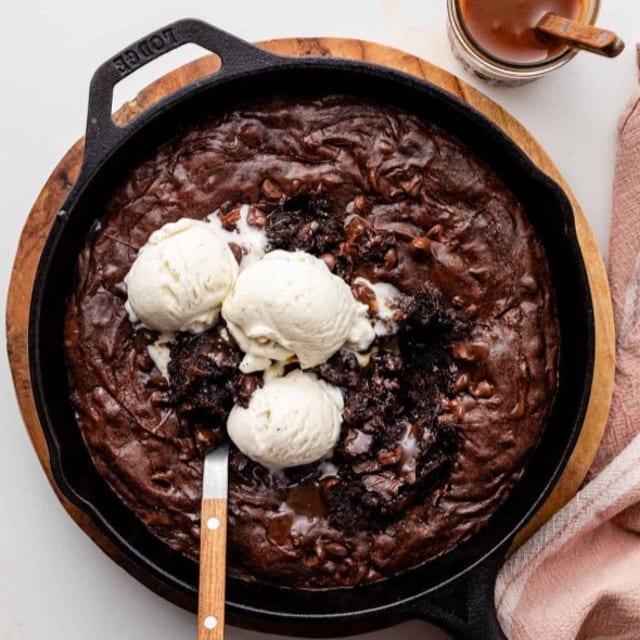 Ghirardelli Triple Chocolate Brownie Skillet.