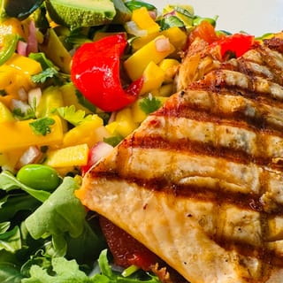 Salmon and Mango Salsa Salad